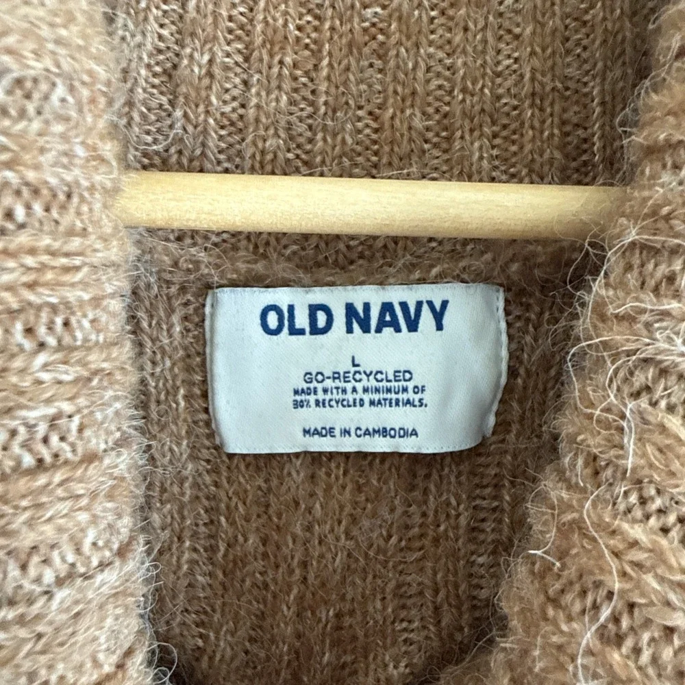 Old‎ Navy Turtleneck Sweater Chunky Knit Warm Brown Womens Size Large